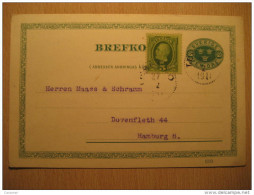Lessebo 1911 To Hamburg Germany Postal Stationery Sweden - Briefe U. Dokumente