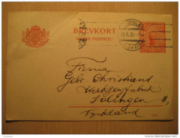 Stockholm 1919 To Solingen Germany Postal Stationery Sweden - Briefe U. Dokumente