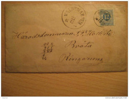 Waldemarsvir 1880 To Ringarunz ? Cancel Cover 12 Ore Sweden - Briefe U. Dokumente