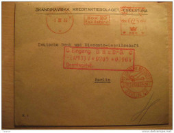 Eskilstuna 1933 To Berlin Germany Mit LUFTPOSTAMT Befordert Flight Air Mail Par Avion Cancel Cover Sweden - Cartas & Documentos