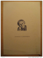 Astrid Lindgren Prueba Print Proof Druck Pequeña Doblez 1 Esquina Little Folded 1 Corner Sweden - Ensayos & Reimpresiones