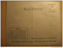 Militarbrev Militar Mail Dark Blue + Poster Stamp Label Vignette Viñeta Carte Postale Postal Stationery Cover Sweden - Militärmarken