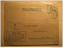 Stanstalten 1941 To Malmo Militarbrev Militar Mail Carte Postale Postal Stationery Cover Sweden - Militärmarken