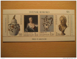 Yvert Block 7 ** Paint Art 4 Stamps Set Bloc Feuillet Sheet Carnet Booklet Sweden - Blocks & Sheetlets