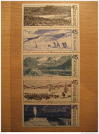 Yvert 657/61 ** Ski Skiing Rowing Pirague Meteorology Geology 5 Stamps Set Block Bloc Feuillet Sheet Booklet Sweden - Blocs-feuillets