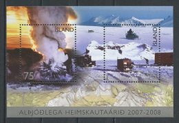 ISLANDE 2007 Bloc N° 43 ( 1081/1082 ) Superbe Cote 7 € Année Polaire Volcan Grimsvotn Appareil Ondes Sonores - Ungebraucht