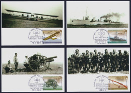 2015 RUSSIA "CENTENARY OF WORLD WAR I / NATIONAL MILITARY EQUIPMENT" MAXIMUM CARDS (ST. PETERSBURG) - Cartes Maximum