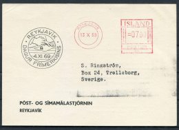 1969 Iceland Reykjavik Franking Machine Postcard - Covers & Documents