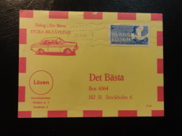 Svarslosen TABY 1969 TO STOCKHOLM Car Auto Local Stamp On Cover - Emisiones Locales