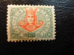 Stockholm Stadpost Local Stamp 10 Ore Capitale Letters Lettres Majuscules - Local Post Stamps