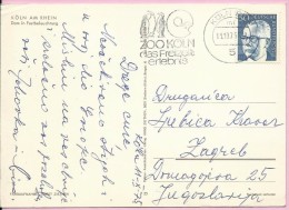 Special Postmark - ZOO Koln Das Freizeit Erlebnis, Koln, 11.10.1975., Germany, Postcard - Other & Unclassified