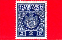 JUGOSLAVIA  - Usato - 1931 - Stemmi Araldici - Coat Of Arms - Segnatasse - 2 - Postage Due