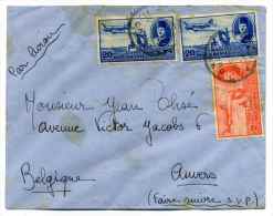 Letter From CAIRO / BY PLANE / 1949 / Egyptian Stamp  POST AERO / To The Belgium - Cartas & Documentos