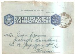 68803) Biglietto Postale In Franchigia Con Annullo Posta Militare N. 152 -1-5-1942 - Franchigia