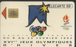 XVIè Jeux Olympiques D'hiver Du 8 Au 23 Férier 1992 à Albertville - Carte Utilisée 50 Unités - N°: A 215822 - Olympische Spiele