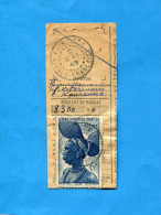 MARCOPHILIE-Guinée >Françe-Coupon Mandat-cad-kouroussa 1949- Stamp A O F Mandat 8300frs - Briefe U. Dokumente