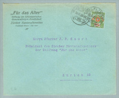 Heimat ZH Wülflingen 1925-11-24 Portofreiheit-Brief Kl#752 "Für Das Alter" - Vrijstelling Van Portkosten