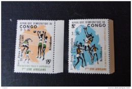 République Démocratique Du Congo N° 655 Et 656  BDF MNH**  Premier Jeux Africain - Neufs