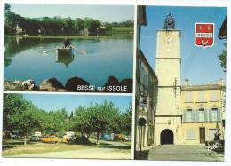 CP BESSE SUR ISSOLE, LE LAC, LE CAMPING MUNICIPAL, LA PORTE VOUTEE SOUS LE BEFFROI, VAR 83 - Besse-sur-Issole