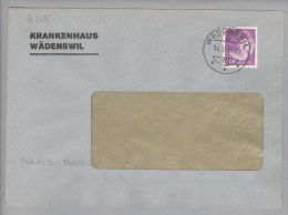 Heimat ZH Wädenswil 1939-03-14 Portofreiheit-Brief Zu#15Az Gr#825 5400 Stk Krankenhaus - Franchise