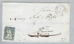 Heimat ZH Wädensweil 1862-08-05 Strubelbrief > Truns GR - Storia Postale