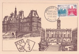 France N°1176 - Jumelage Paris-Rome - Carte Maximum - 1950-1959