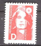 France 1991 -  Oblitéré -  N° 2713  - Marianne Du Bicentenaire - Briat - D - Used Stamps