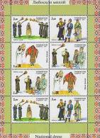 2015 TAJIKISTAN National Dress.Sheetlet Of 8 (2 X Bl. Of 4v) - Tadzjikistan