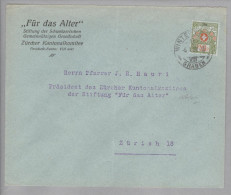 Heimat ZH Winterthur Graben 1925-10-06 Portofreiheit-Brief Kl#752 "Für Das Alter" - Franchise