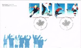 16917. Carta F.D.C. CALGARY (Canada) 2002. Sports Patinage, Ski, Hockey, Curling - 2001-2010