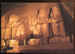 CPM Non écrite Egypte Abu Simbel Temple Illuminated By Night - Tempel Von Abu Simbel