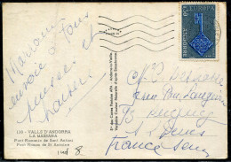 ANDORRE FRANCAIS - N° 188 / CP  O.M. ANDORRE LA VIEILLE LE 10/9/1968 - TB - Covers & Documents