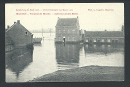 CPA - MOERZEKET - MOERZEKE - Vue Prise Du Moulin - Zicht Van Op Den Molen - Inondations Mars 1906 - Overstroomingen   // - Hamme