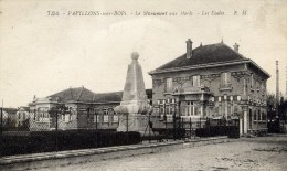 93  Les PAVILLONS Sous BOIS Le Monument Aux Morts-Les Ecoles - Les Pavillons Sous Bois