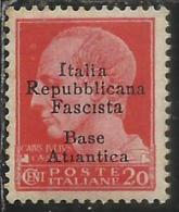 EMISSIONI LOCALI: BASE ATLANTICA 1943 CENT. 20c. MNH - Ortsausgaben/Autonome A.