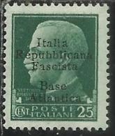 EMISSIONI LOCALI: BASE ATLANTICA 1943 CENT. 25c MNH - Ortsausgaben/Autonome A.