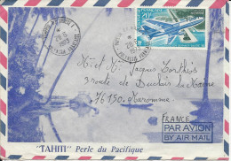 Timbre A74 Mise En Service DC10 Seul Sur Lettre Oblitération Papeete R.P. Annexe1 1973 - Lettres & Documents