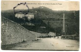 - CALLAS - ( Var ), Avenue De La Gare Et Place Du Verger, écrite, 1912, Pour Roquebrune, Taxée, BE, Scans. - Callas