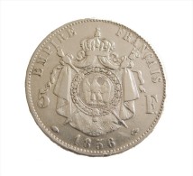 5 Francs - Napoléon III - Second Empire - France - 1856 A - Argent - TB - Rare - - 5 Francs