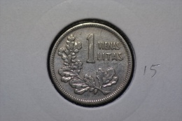 Lithuania 1 Litas 1925 Km#76 Silver - Lithuania