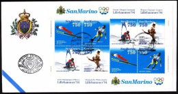 San Marino 1994 / Olympic Games Lillehammer / Alpine Skiing, Ski Jumping, Figure Skating - Invierno 1994: Lillehammer
