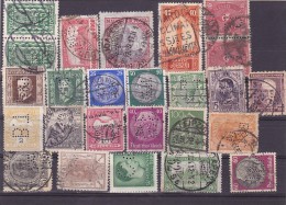 LOT 25 STAMPS Perforés,Perfin,Perfins; AUSTRIA,ROMANIA,MAROC,HUNGARY,CESKLOVENKO,GERMANY,ANGLIA. - Perfins