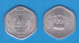 India 20 Paise 1.988 Aluminio KM#44 SC/UNC   DL-11.629 - Indien