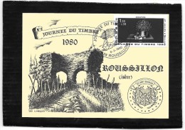 Roussillon  Les Lunettes  Journee Du Timbre 1980 - Roussillon