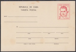 1965-EP-2 CUBA 1965. Ed.106. POSTAL STATIONERY. TARJETA POSTAL. JULIO ANTONIO MELLA. UNUSED. - Cartas & Documentos