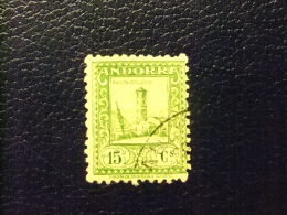 ANDORRA ESPAÑOLA Yvert Nº 33 º FU Vert-jaune Dentelés 11 1/2 - Used Stamps