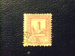 ANDORRA ESPAÑOLA  1935 -1943 Yvert Nº 35 º FU Rose Carminé Dentelés 11 1/2 - Used Stamps