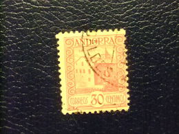 ANDORRA ESPAÑOLA  1935 -1943 Yvert Nº 36 º FU Rose Dentelés 11 1/2 - Gebraucht