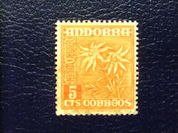 ANDORRA ESPAÑOLA  1948 -1953 YVERT 43 B FU Orange - Oblitérés