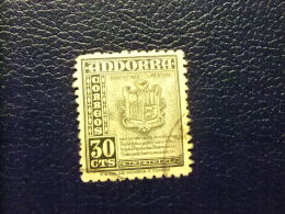 ANDORRA ESPAÑOLA  1948 -1953 Yvert Nº 45 º FU Vert-gris - Gebruikt